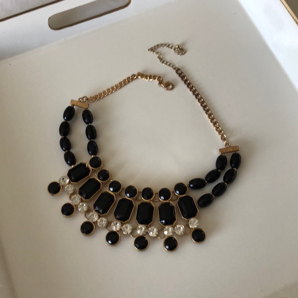Black statement necklace
